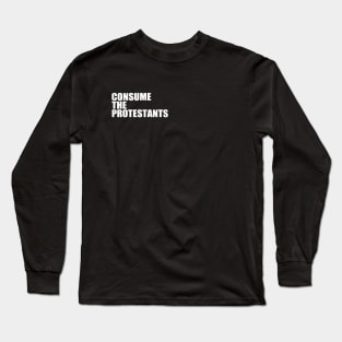 Consume White Text Long Sleeve T-Shirt